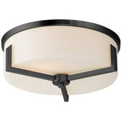 Maxim Dart 14" Wide Black 3-Light Flush Mount