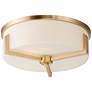 2_Maxim Dart 14" Wide Flush Mount Satin Brass 3-Light Ceiling Light