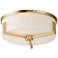 Maxim Dart 14" Wide Flush Mount Satin Brass 3-Light Ceiling Light