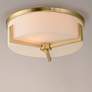 1_Maxim Dart 14" Wide Flush Mount Satin Brass 3-Light Ceiling Light