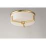 3_Maxim Dart 14" Wide Flush Mount Satin Brass 3-Light Ceiling Light more views