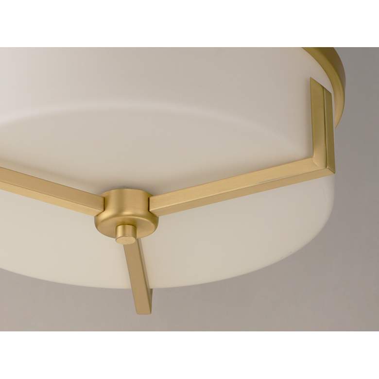 Image 4 Maxim Dart 14" Wide Flush Mount Satin Brass 3-Light Ceiling Light more views