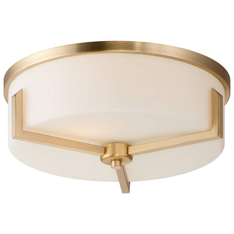 Image 1 Maxim Dart 14" Wide Satin Brass 3-Light Ceiling Light