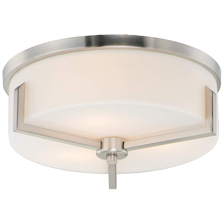 Image 1 Maxim Dart 14" Wide Satin Nickel 3-Light Ceiling Light