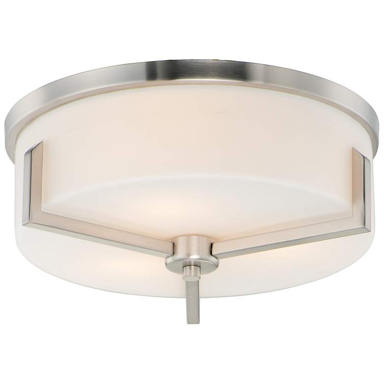 Image 1 Maxim Dart 14 inch Wide Satin Nickel 3-Light Ceiling Light