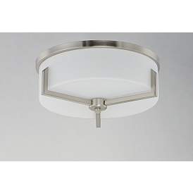 Image2 of Maxim Dart 14" Wide Satin Nickel 3-Light Ceiling Light more views
