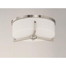 Image4 of Maxim Dart 14" Wide Satin Nickel 3-Light Ceiling Light more views