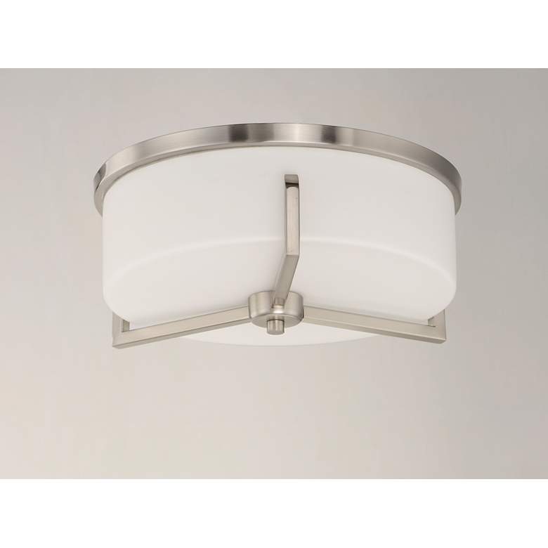 Image 4 Maxim Dart 14" Wide Satin Nickel 3-Light Ceiling Light more views