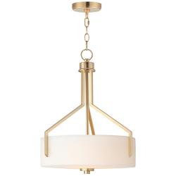 Maxim Dart 16 3/4" Wide Satin Brass Drum Pendant Light