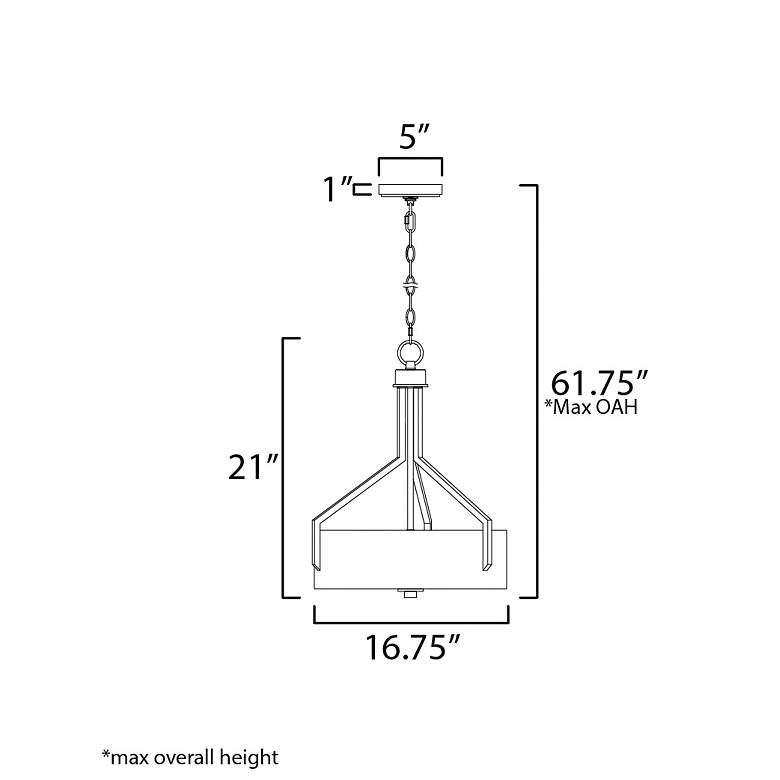 Image 5 Maxim Dart 16 3/4" Wide Satin Nickel Drum Pendant Light more views