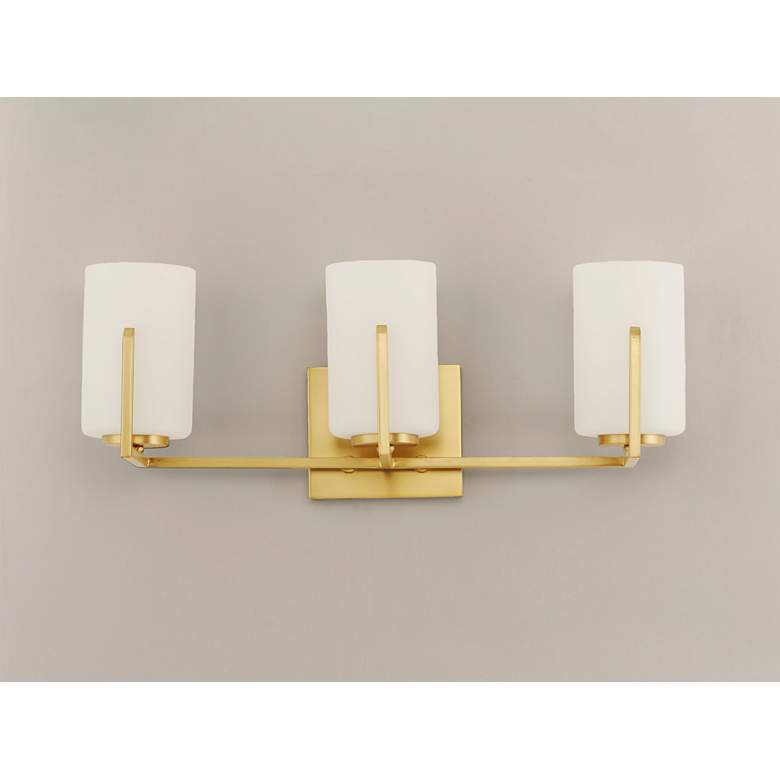 Image 2 Maxim Dart 21 1/4 inch Wide Satin Brass 3-Light Bath Light more views