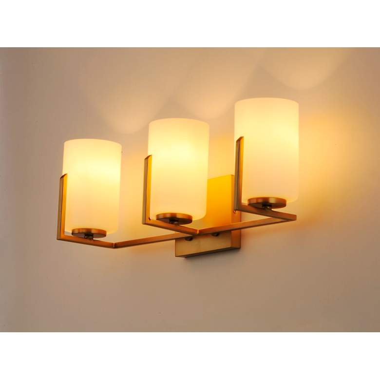 Image 3 Maxim Dart 21 1/4" Wide Satin Brass 3-Light Bath Light more views