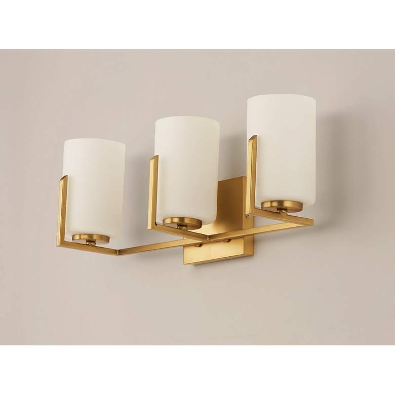 Image 4 Maxim Dart 21 1/4 inch Wide Satin Brass 3-Light Bath Light more views