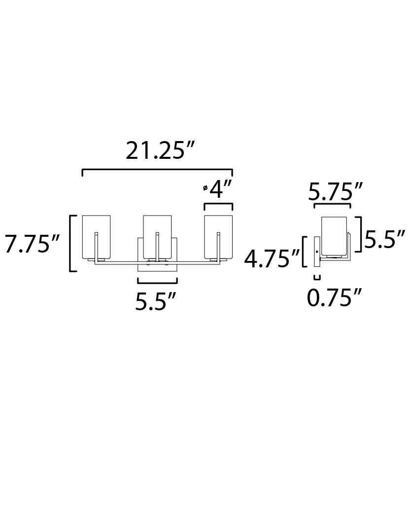 Image 7 Maxim Dart 21 1/4" Wide Satin Brass 3-Light Bath Light more views
