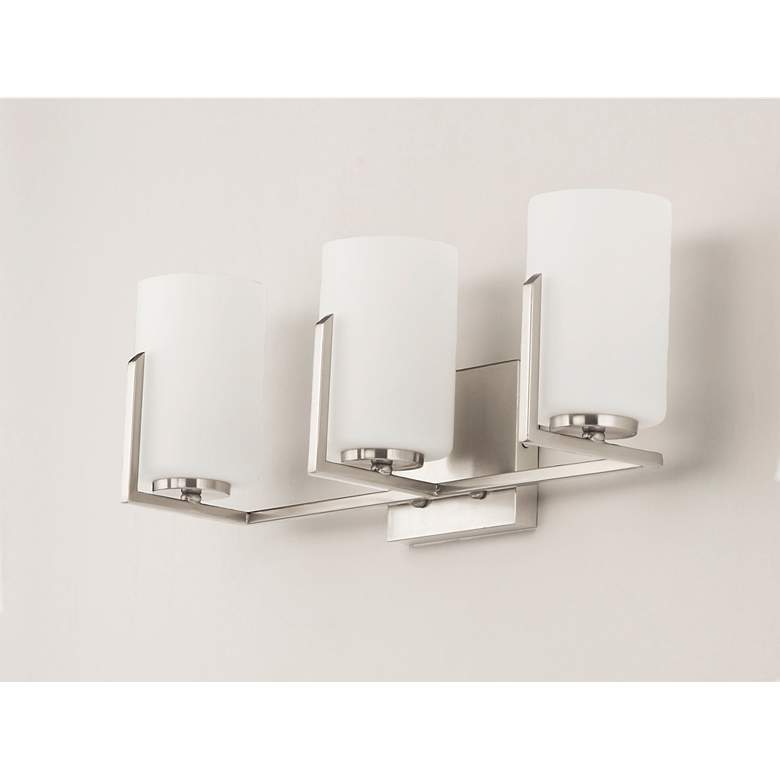 Image 3 Maxim Dart 21 1/4 inch Wide Satin Nickel 3-Light Bath Light more views