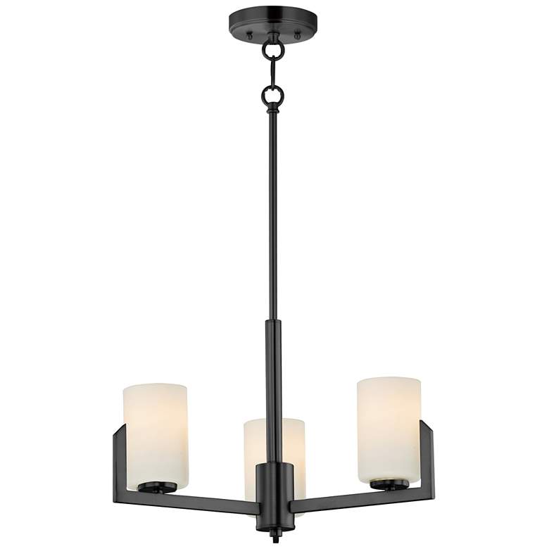 Image 1 Maxim Dart 22 1/4" Wide Black 3-Light Chandelier