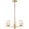 Maxim Dart 22 1/4" Wide Modern Satin Brass 3-Light Chandelier