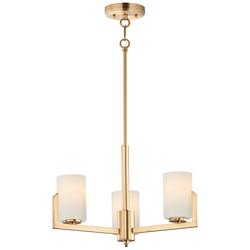 Maxim Dart 22 1/4" Wide Modern Satin Brass 3-Light Chandelier