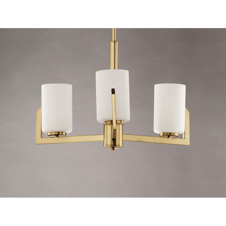 Image 3 Maxim Dart 22 1/4" Wide Modern Satin Brass 3-Light Chandelier more views