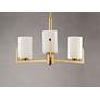 3_Maxim Dart 22 1/4" Wide Modern Satin Brass 3-Light Chandelier more views