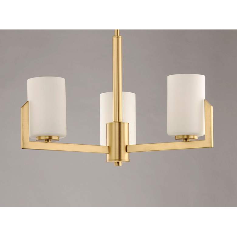 Image 5 Maxim Dart 22 1/4" Wide Modern Satin Brass 3-Light Chandelier more views