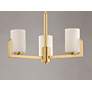5_Maxim Dart 22 1/4" Wide Modern Satin Brass 3-Light Chandelier more views