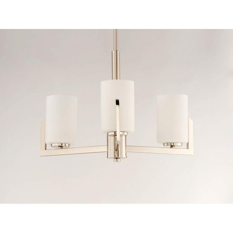 Image 3 Maxim Dart 22 1/4" Wide Satin Nickel 3-Light Chandelier more views