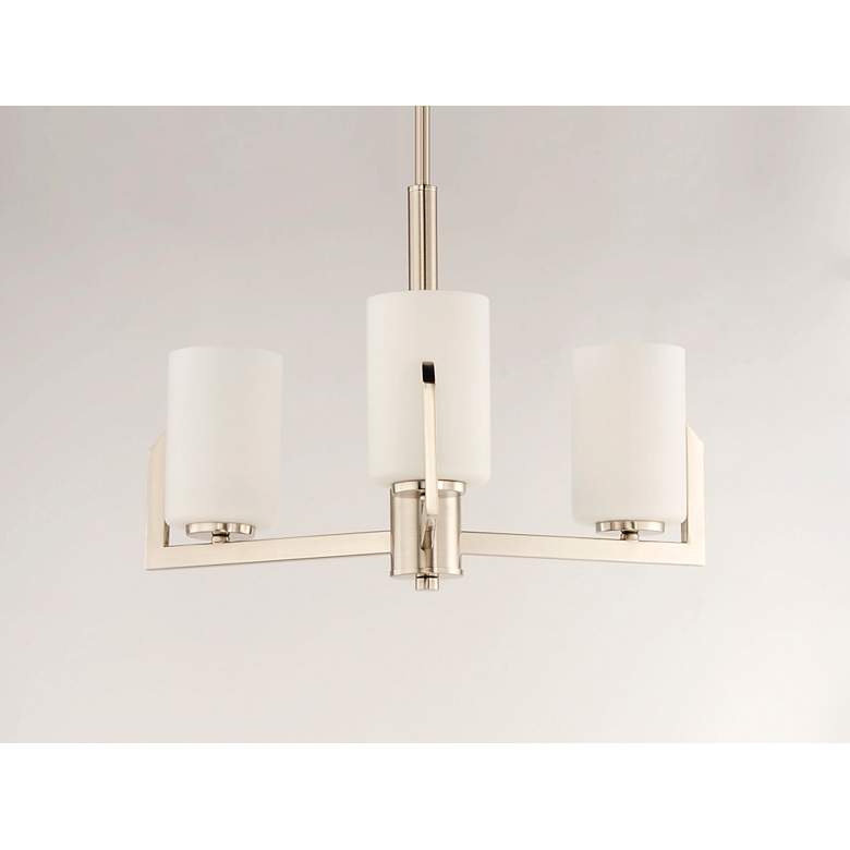 Image 3 Maxim Dart 22 1/4 inch Wide Satin Nickel 3-Light Chandelier more views