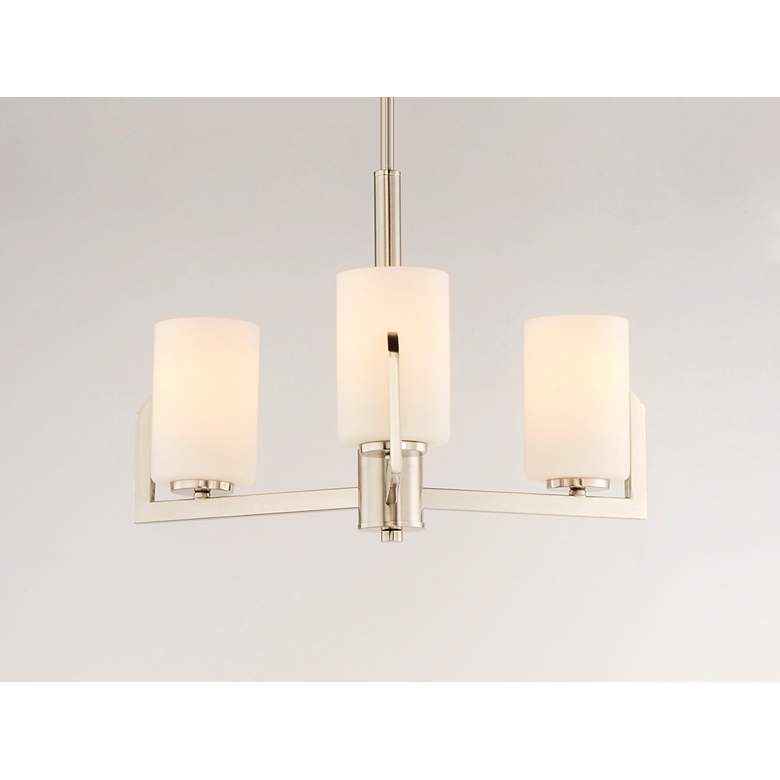 Image 5 Maxim Dart 22 1/4" Wide Satin Nickel 3-Light Chandelier more views