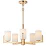 2_Maxim Dart 26" Wide 5-Light Satin Brass Luxe Modern Chandelier