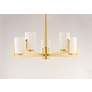 3_Maxim Dart 26" Wide 5-Light Satin Brass Luxe Modern Chandelier more views