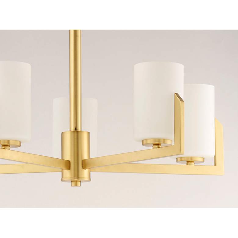 Image 4 Maxim Dart 26" Wide 5-Light Satin Brass Luxe Modern Chandelier more views