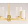 4_Maxim Dart 26" Wide 5-Light Satin Brass Luxe Modern Chandelier more views