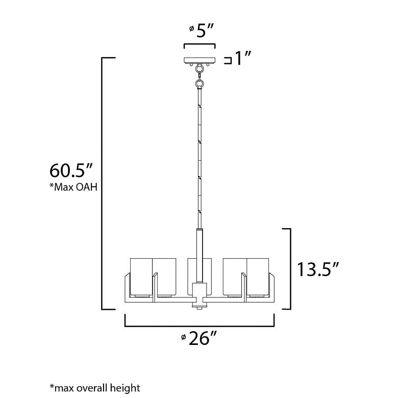 Image 6 Maxim Dart 26" Wide 5-Light Satin Brass Luxe Modern Chandelier more views