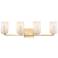 Maxim Dart 29 3/4" Modern White Glass Satin Brass 4-Light Bath Light