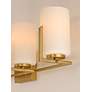 3_Maxim Dart 29 3/4" Modern White Glass Satin Brass 4-Light Bath Light more views