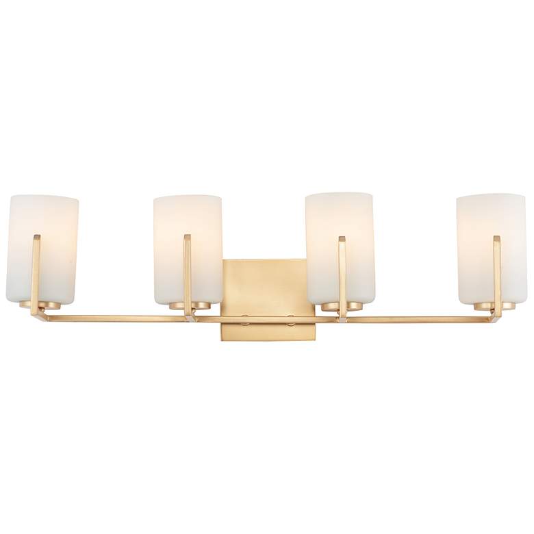 Image 1 Maxim Dart 29 3/4 inch Wide Satin Brass 4-Light Bath Light