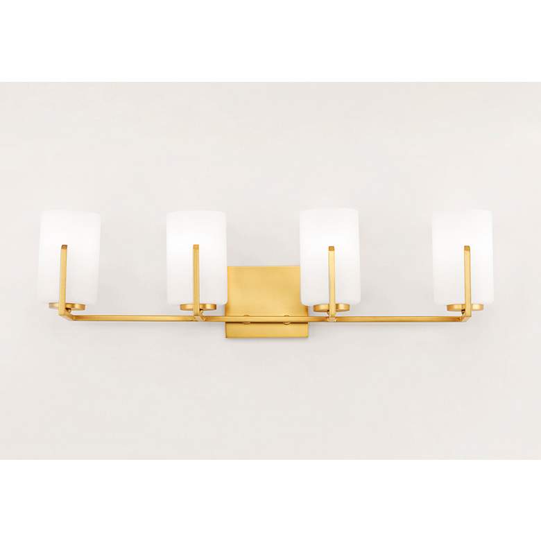 Image 2 Maxim Dart 29 3/4" Wide Satin Brass 4-Light Bath Light more views