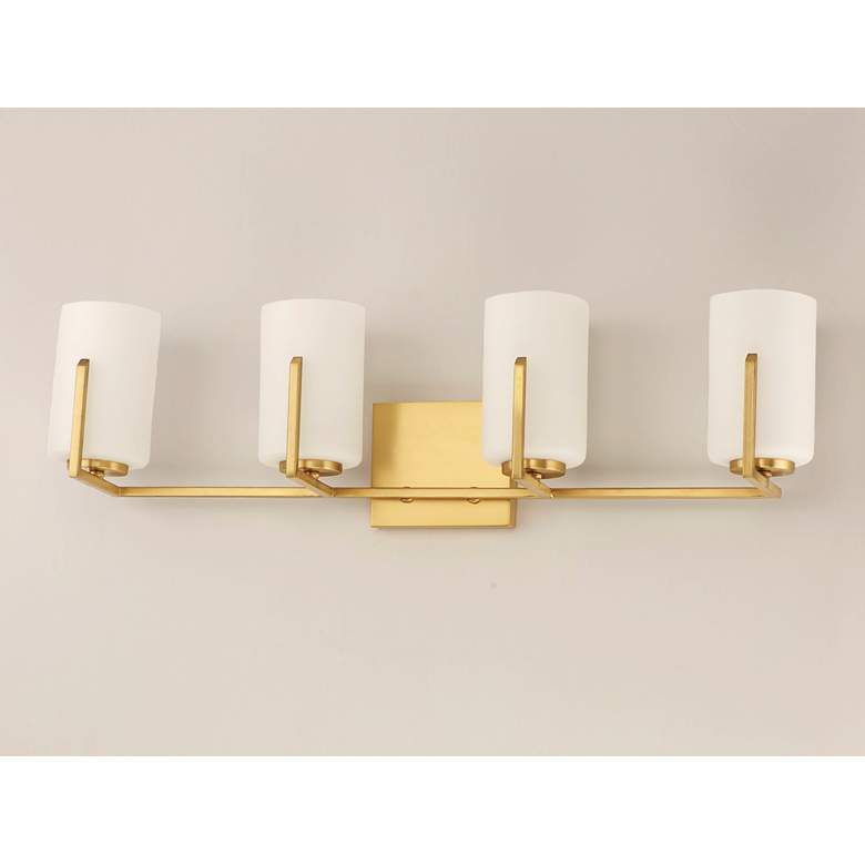 Image 4 Maxim Dart 29 3/4" Wide Satin Brass 4-Light Bath Light more views