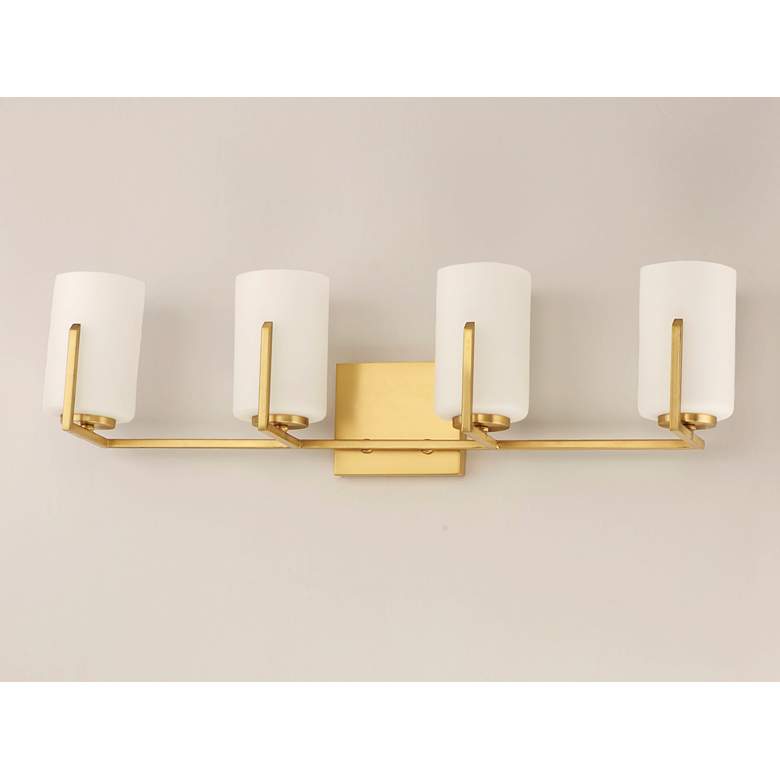 Image 4 Maxim Dart 29 3/4 inch Wide Satin Brass 4-Light Bath Light more views