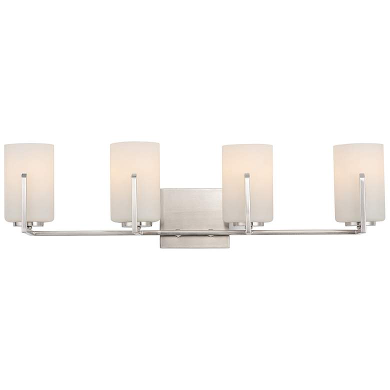 Image 1 Maxim Dart 29 3/4 inch Wide Satin Nickel 4-Light Modern Bath Light