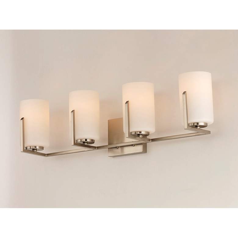 Image 3 Maxim Dart 29 3/4" Wide Satin Nickel 4-Light Modern Bath Light more views