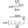 5_Maxim Dart 29 3/4" Wide Satin Nickel 4-Light Modern Bath Light more views