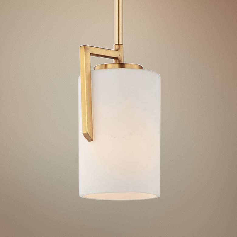 Image 1 Maxim Dart 4 1/2 inch Wide Satin Brass Mini Pendant Light