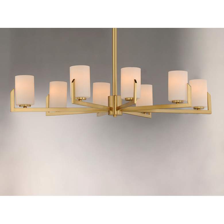 Image 3 Maxim Dart 44 inch Wide Satin Brass 8-Light Modern Chandelier more views