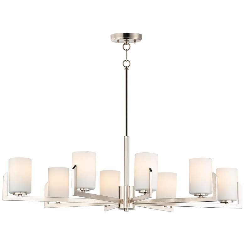 Image 2 Maxim Dart 44" Wide Satin Nickel 8-Light Chandelier