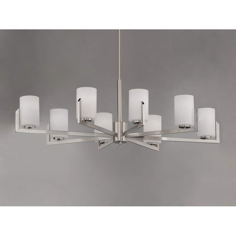 Image 3 Maxim Dart 44 inch Wide Satin Nickel 8-Light Chandelier more views