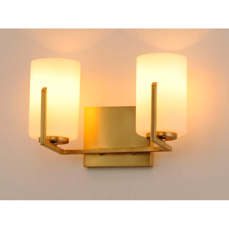 Image 4 Maxim Dart 7 3/4" High Satin Brass 2-Light Wall Sconce more views