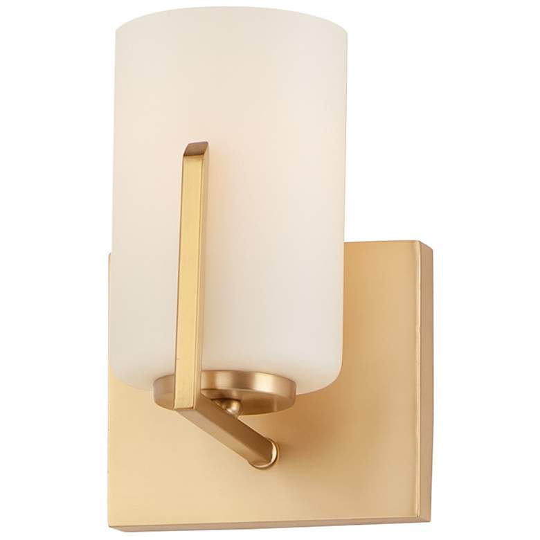 Image 1 Maxim Dart 7 3/4 inch High Satin Brass Wall Sconce