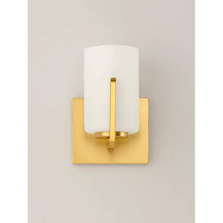 Image 3 Maxim Dart 7 3/4" High Satin Brass Wall Sconce more views